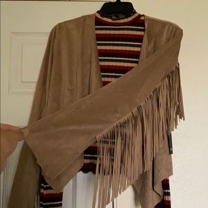 Faux Suede Fringe Jacket ✨